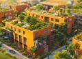 Blueprint for a sustainable urban redevelopment project, showcasing ...
