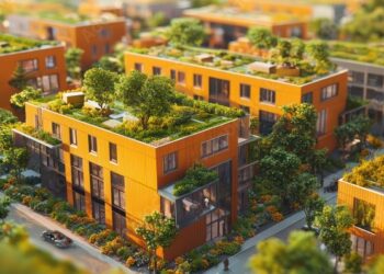 Blueprint for a sustainable urban redevelopment project, showcasing ...
