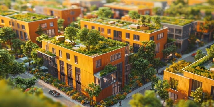 Blueprint for a sustainable urban redevelopment project, showcasing ...